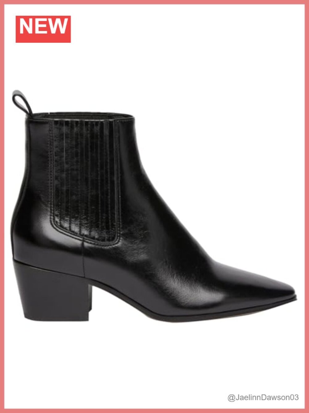 Crinkle Leather Ankle Boot Chelsea Pull-On Water Resistant